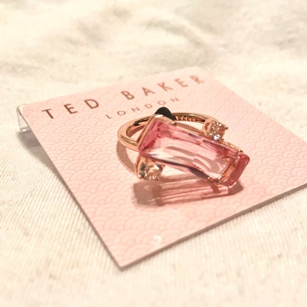 NWT PINK TED BAKER RING size s/m